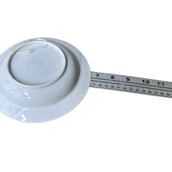 Vintage Chinese Kraak Style Bowl 6.5" Blue White Boy Chasing Butterflies - Picture 8 of 8